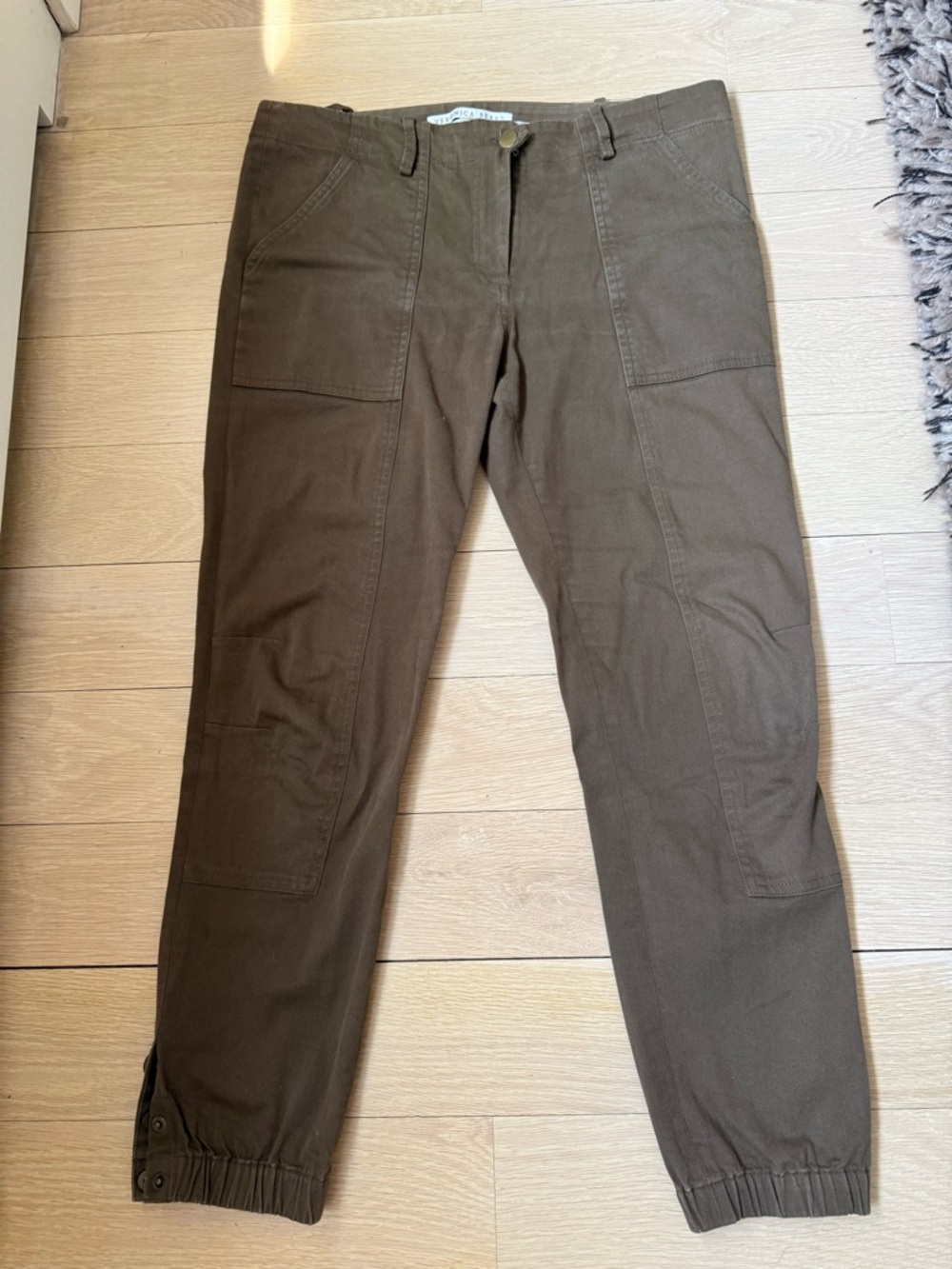 Veronica Beard Casual Khaki Green Utility Pants